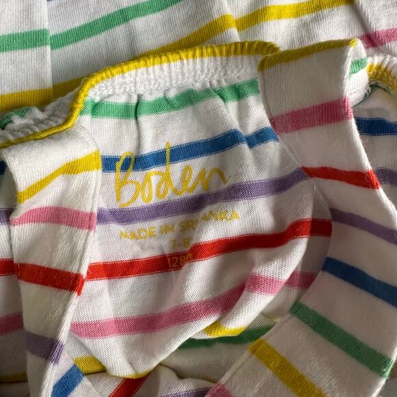 Mini Boden Rainbow Striped Crisscross Tank - Girls 7-8 - Picture 2 of 3